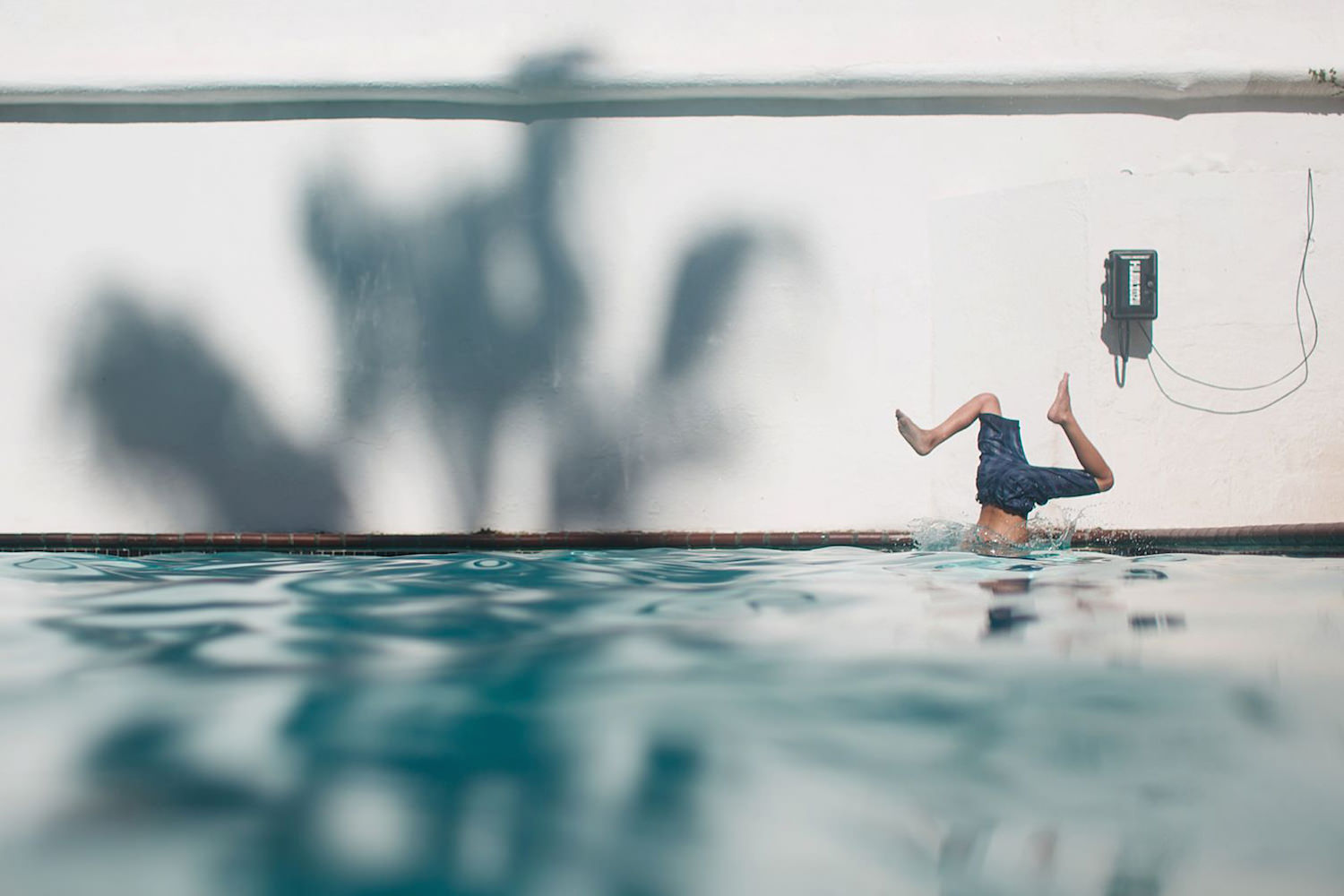 Falling into Pool